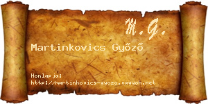 Martinkovics Győző névjegykártya